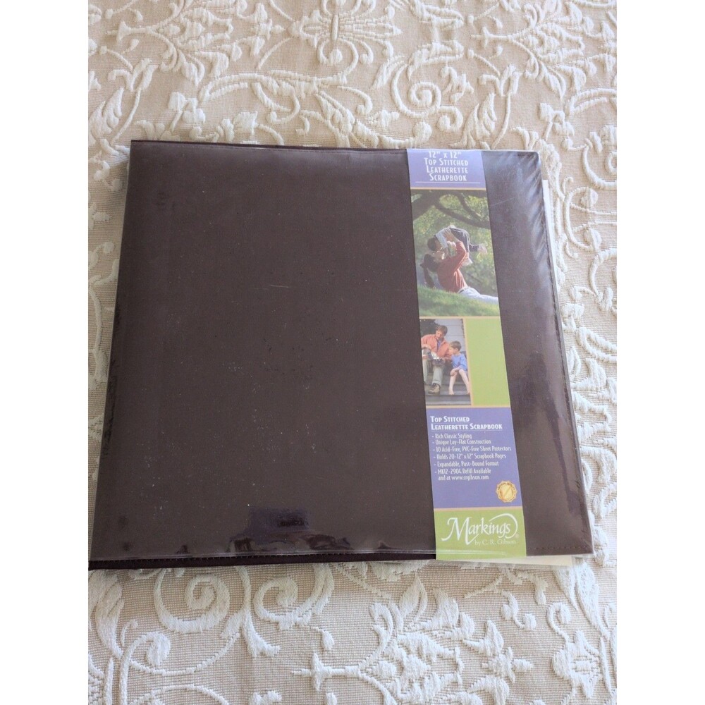 Markings By C. R. Gibson Burgundy Leatherette Scrapbook 12x12 Inches